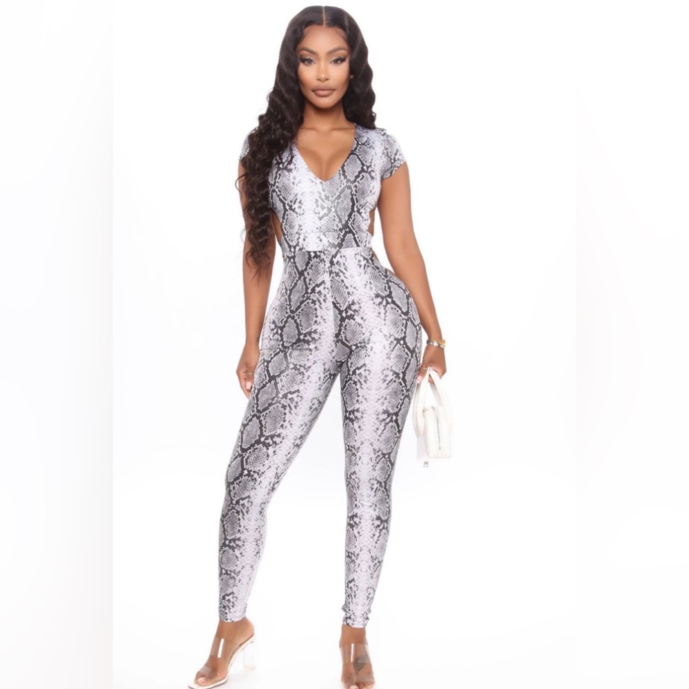 Snake Print Jumpsuit